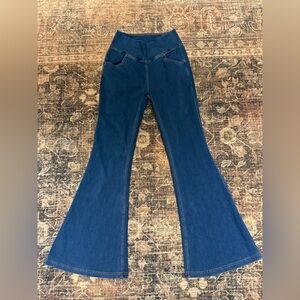 Halara High-Waisted Flex Super Flare Crossover Jeans